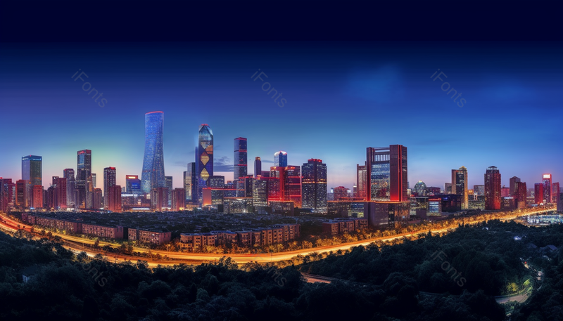 繁华都市国贸城市的美丽夜景,高清,摄影图,摄影图片,图片大全,摄影图免费下载